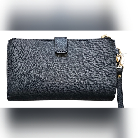 Michael Kors Black Jet Set Travel, LG Double Zip Wristlet Leather, New With Tags - Picture 4 of 13